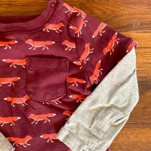 Tea Collection Fox Print Romper, 12-18 months